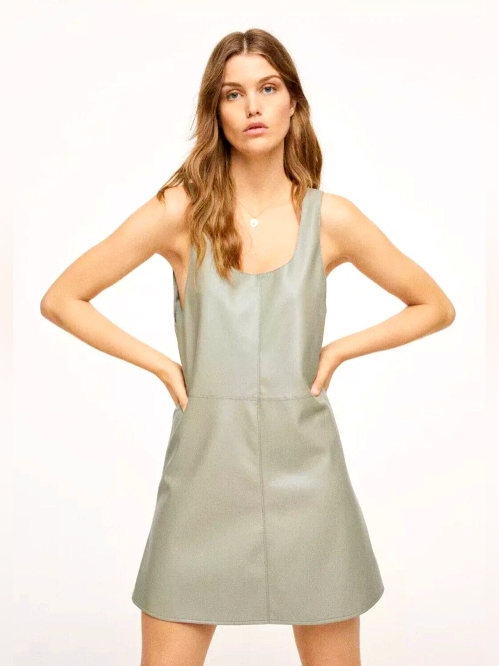 NWT MNG Mango Faux Leather Mini Dress Size XXS/XS